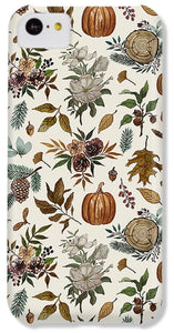 Pumpkins, Flowers and Fall Foliage - Phone Case