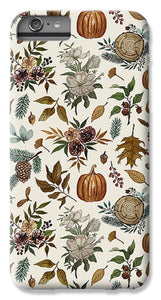 Pumpkins, Flowers and Fall Foliage - Phone Case