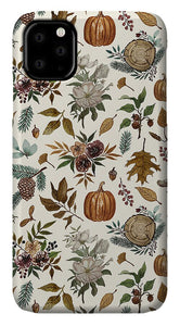 Pumpkins, Flowers and Fall Foliage - Phone Case