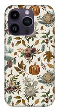 Load image into Gallery viewer, Pumpkins, Flowers and Fall Foliage - Phone Case