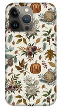 Load image into Gallery viewer, Pumpkins, Flowers and Fall Foliage - Phone Case