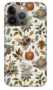 Pumpkins, Flowers and Fall Foliage - Phone Case