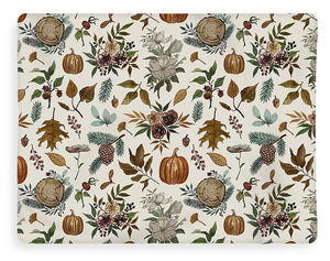 Pumpkins, Flowers and Fall Foliage - Blanket