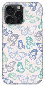 Purple and Green Butterfly Pattern - Phone Case