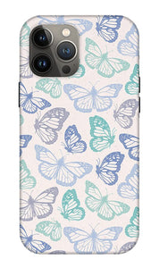 Purple and Green Butterfly Pattern - Phone Case