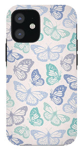 Purple and Green Butterfly Pattern - Phone Case