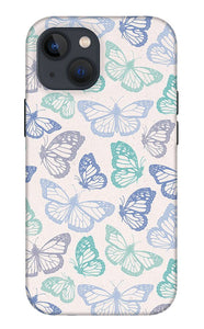 Purple and Green Butterfly Pattern - Phone Case