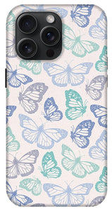 Purple and Green Butterfly Pattern - Phone Case