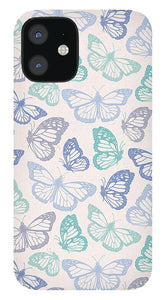 Purple and Green Butterfly Pattern - Phone Case