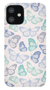 Purple and Green Butterfly Pattern - Phone Case