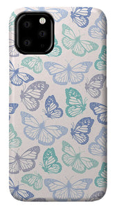 Purple and Green Butterfly Pattern - Phone Case