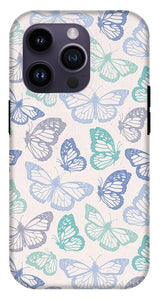 Purple and Green Butterfly Pattern - Phone Case