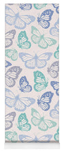 Load image into Gallery viewer, Purple and Green Butterfly Pattern - Yoga Mat