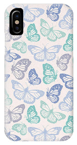 Purple and Green Butterfly Pattern - Phone Case