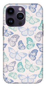Purple and Green Butterfly Pattern - Phone Case