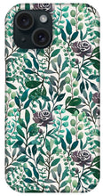 Load image into Gallery viewer, Purple Flowers and Eucalyptus Leaves - Phone Case