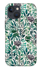 Load image into Gallery viewer, Purple Flowers and Eucalyptus Leaves - Phone Case
