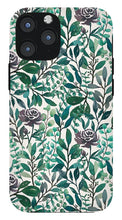 Load image into Gallery viewer, Purple Flowers and Eucalyptus Leaves - Phone Case