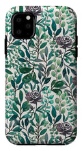 Load image into Gallery viewer, Purple Flowers and Eucalyptus Leaves - Phone Case
