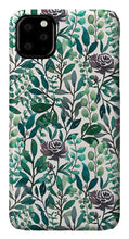 Load image into Gallery viewer, Purple Flowers and Eucalyptus Leaves - Phone Case