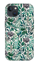 Load image into Gallery viewer, Purple Flowers and Eucalyptus Leaves - Phone Case