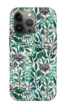 Load image into Gallery viewer, Purple Flowers and Eucalyptus Leaves - Phone Case