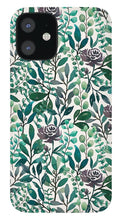 Load image into Gallery viewer, Purple Flowers and Eucalyptus Leaves - Phone Case