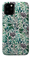 Load image into Gallery viewer, Purple Flowers and Eucalyptus Leaves - Phone Case