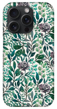 Load image into Gallery viewer, Purple Flowers and Eucalyptus Leaves - Phone Case