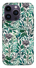 Load image into Gallery viewer, Purple Flowers and Eucalyptus Leaves - Phone Case