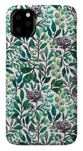 Load image into Gallery viewer, Purple Flowers and Eucalyptus Leaves - Phone Case