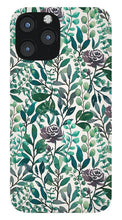 Load image into Gallery viewer, Purple Flowers and Eucalyptus Leaves - Phone Case
