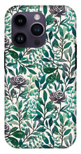 Load image into Gallery viewer, Purple Flowers and Eucalyptus Leaves - Phone Case