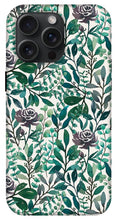 Load image into Gallery viewer, Purple Flowers and Eucalyptus Leaves - Phone Case