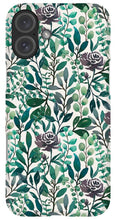 Load image into Gallery viewer, Purple Flowers and Eucalyptus Leaves - Phone Case