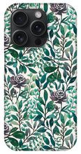 Load image into Gallery viewer, Purple Flowers and Eucalyptus Leaves - Phone Case