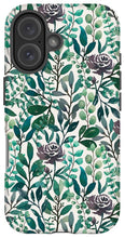 Load image into Gallery viewer, Purple Flowers and Eucalyptus Leaves - Phone Case
