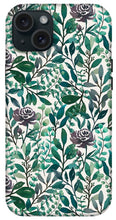 Load image into Gallery viewer, Purple Flowers and Eucalyptus Leaves - Phone Case