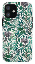 Load image into Gallery viewer, Purple Flowers and Eucalyptus Leaves - Phone Case