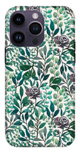Load image into Gallery viewer, Purple Flowers and Eucalyptus Leaves - Phone Case
