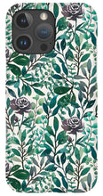 Load image into Gallery viewer, Purple Flowers and Eucalyptus Leaves - Phone Case