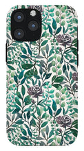 Load image into Gallery viewer, Purple Flowers and Eucalyptus Leaves - Phone Case