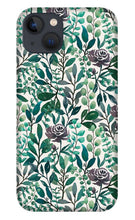 Load image into Gallery viewer, Purple Flowers and Eucalyptus Leaves - Phone Case