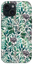 Load image into Gallery viewer, Purple Flowers and Eucalyptus Leaves - Phone Case