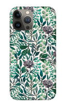 Load image into Gallery viewer, Purple Flowers and Eucalyptus Leaves - Phone Case