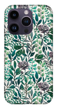 Load image into Gallery viewer, Purple Flowers and Eucalyptus Leaves - Phone Case