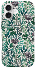 Load image into Gallery viewer, Purple Flowers and Eucalyptus Leaves - Phone Case