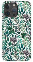 Load image into Gallery viewer, Purple Flowers and Eucalyptus Leaves - Phone Case
