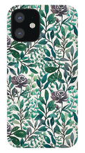 Load image into Gallery viewer, Purple Flowers and Eucalyptus Leaves - Phone Case