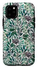 Load image into Gallery viewer, Purple Flowers and Eucalyptus Leaves - Phone Case